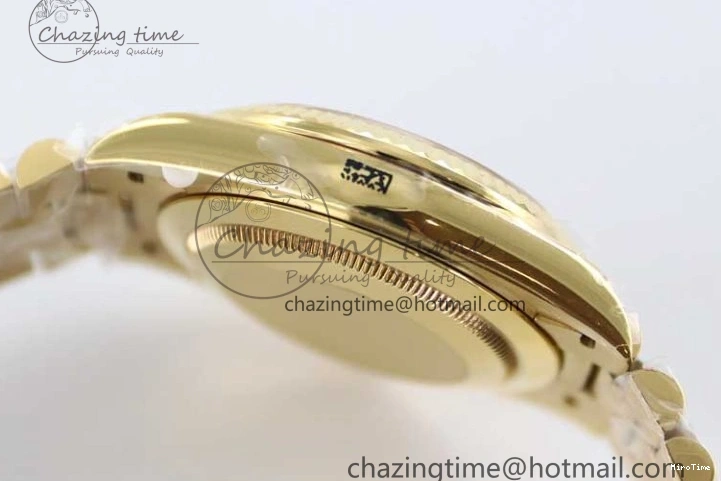 MiroTime 0121 Day Date 40mm YG 904L Steel TWF 1:1 Best Edition White Dial on YG Bracelet A FreshLook 2368